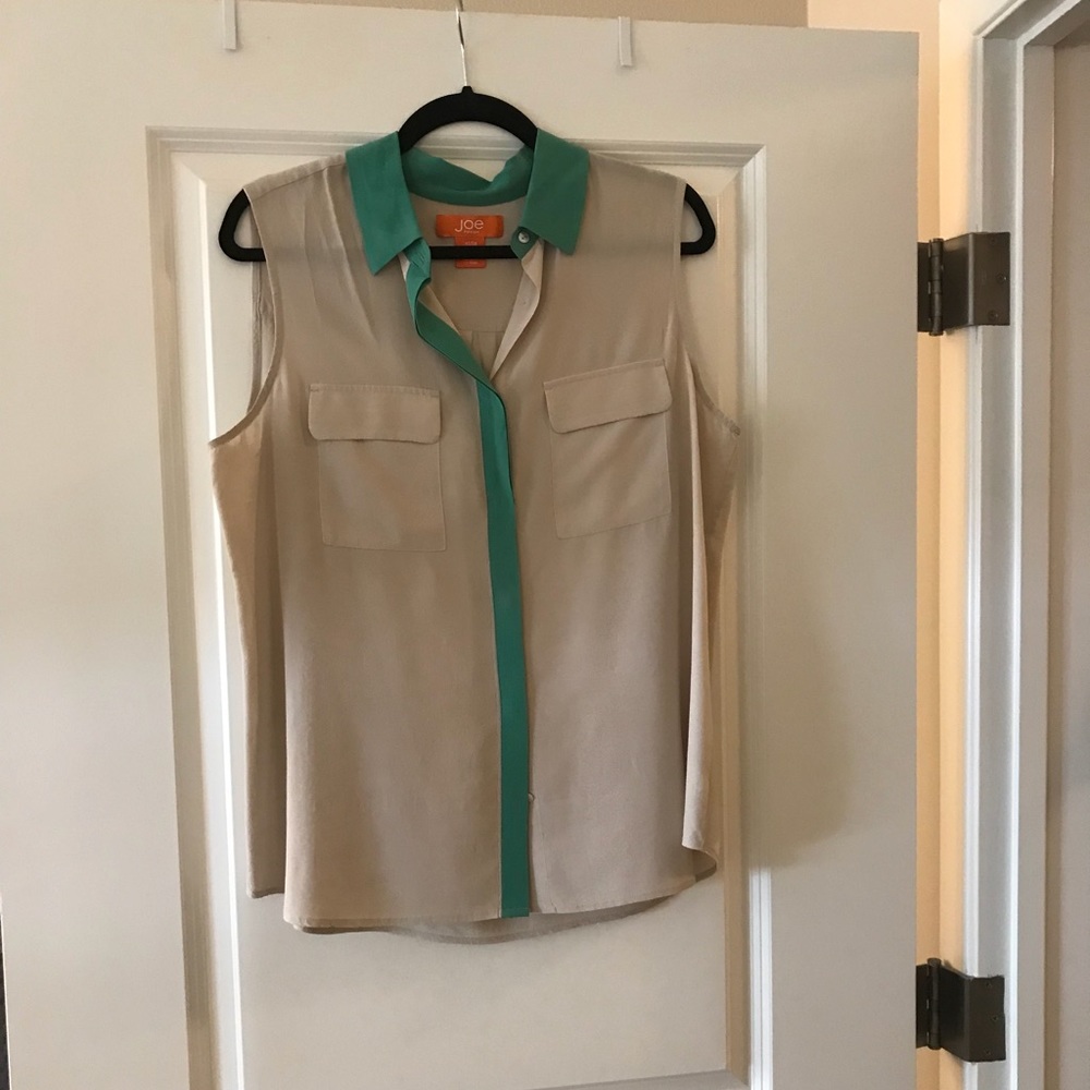 Sleeveless silk blouse
